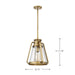Nuvo Lighting - 60-7562 - One Light Pendant - Everett - Natural Brass
