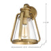 Nuvo Lighting - 60-7566 - One Light Wall Sconce - Everett - Natural Brass