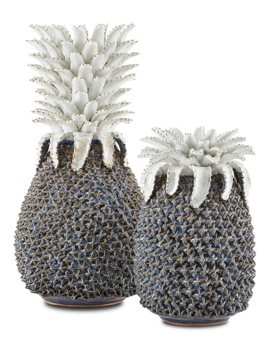 Currey and Company - 1200-0480 - Pineapple - Blue/White