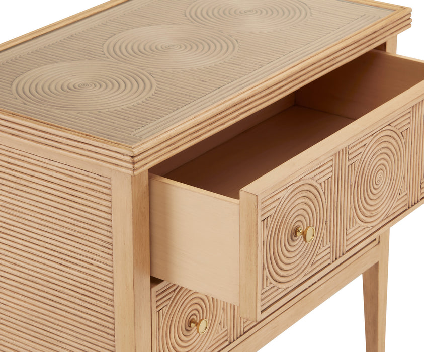 Currey and Company - 3000-0204 - Chest - Sea Sand/Brushed Brass