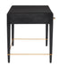 Currey and Company - 3000-0207 - Desk - Black Lacquered Linen/Champagne Metal
