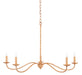 Currey and Company - 9000-0848 - Five Light Chandelier - Painted Rattan/Natural Rattan