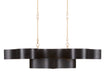 Currey and Company - 9000-0853 - Six Light Chandelier - Satin Black/Contemporary Gold Leaf