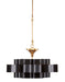 Currey and Company - 9000-0855 - One Light Chandelier - Satin Black/Contemporary Gold Leaf