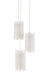 Currey and Company - 9000-0882 - Three Light Pendant - Natural/Painted Silver