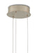Currey and Company - 9000-0896 - Three Light Pendant - Natural/Painted Silver