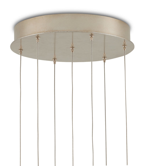 Currey and Company - 9000-0897 - Seven Light Pendant - Natural/Painted Silver