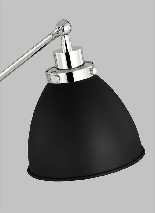 Visual Comfort Studio - CT1101MBKPN1 - One Light Desk Lamp - Wellfleet - Midnight Black and Polished Nickel