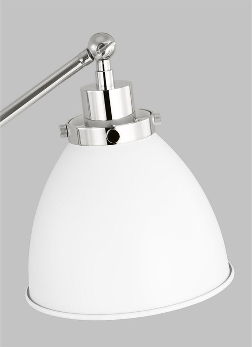 Visual Comfort Studio - CT1101MWTPN1 - One Light Desk Lamp - Wellfleet - Matte White and Polished Nickel