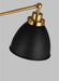 Visual Comfort Studio - CT1131MBKBBS1 - One Light Floor Lamp - Wellfleet - Midnight Black and Burnished Brass