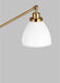 Visual Comfort Studio - CT1131MWTBBS1 - One Light Floor Lamp - Wellfleet - Matte White and Burnished Brass