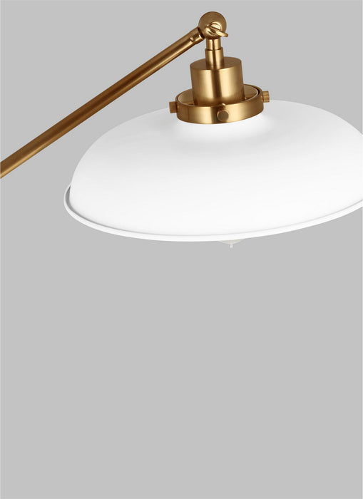 Visual Comfort Studio - CT1141MWTBBS1 - One Light Floor Lamp - Wellfleet - Matte White and Burnished Brass