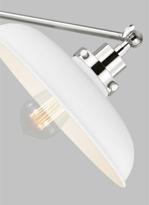 Visual Comfort Studio - CT1141MWTPN1 - One Light Floor Lamp - Wellfleet - Matte White and Polished Nickel