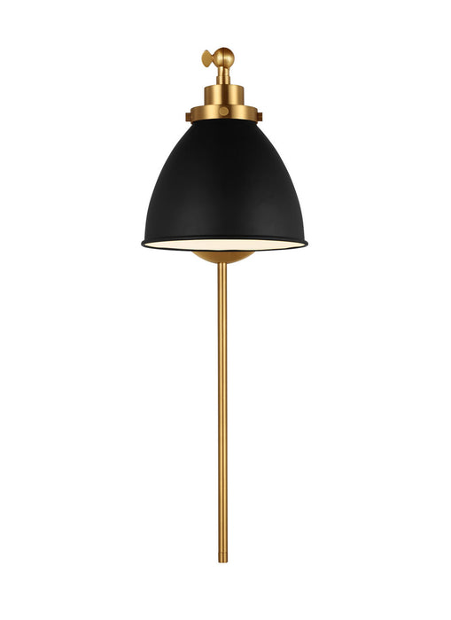 Visual Comfort Studio - CW1131MBKBBS - One Light Wall Sconce - Wellfleet - Midnight Black and Burnished Brass