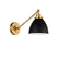 Visual Comfort Studio - CW1131MBKBBS - One Light Wall Sconce - Wellfleet - Midnight Black and Burnished Brass
