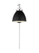 Visual Comfort Studio - CW1131MBKPN - One Light Wall Sconce - Wellfleet - Midnight Black and Polished Nickel