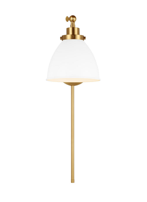 Visual Comfort Studio - CW1131MWTBBS - One Light Wall Sconce - Wellfleet - Matte White and Burnished Brass