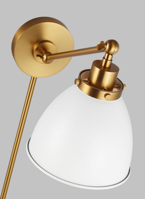 Visual Comfort Studio - CW1131MWTBBS - One Light Wall Sconce - Wellfleet - Matte White and Burnished Brass