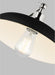 Visual Comfort Studio - CW1141MBKPN - One Light Wall Sconce - Wellfleet - Midnight Black and Polished Nickel