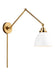 Visual Comfort Studio - CW1161MWTBBS - One Light Wall Sconce - Wellfleet - Matte White and Burnished Brass