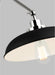 Visual Comfort Studio - CW1171MBKPN - One Light Wall Sconce - Wellfleet - Midnight Black and Polished Nickel