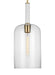 Generation Lighting - KSP1051BBSGW - One Light Pendant - Monroe - Burnished Brass
