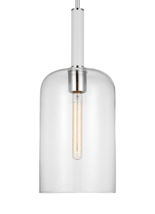 Generation Lighting - KSP1051PNGW - One Light Pendant - Monroe - Polished Nickel