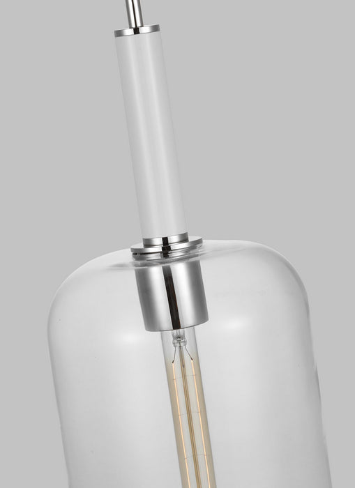 Generation Lighting - KSP1051PNGW - One Light Pendant - Monroe - Polished Nickel