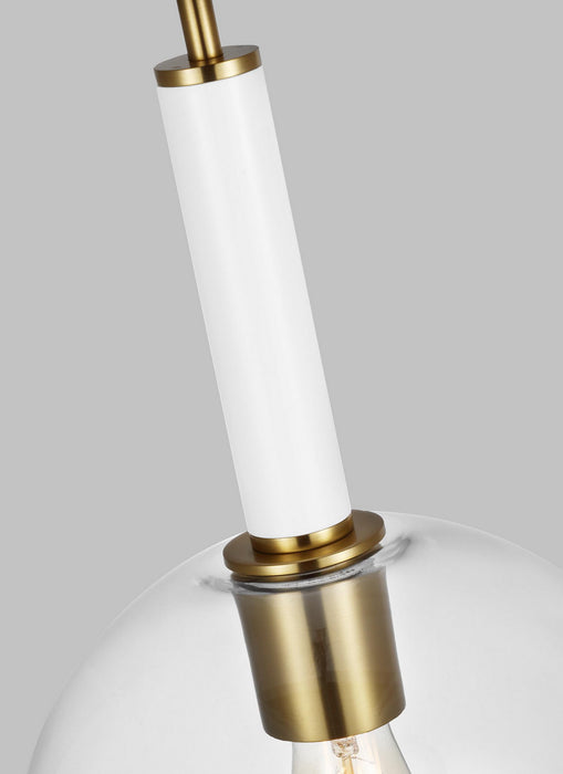 Generation Lighting - KSP1061BBSGW - One Light Pendant - Monroe - Burnished Brass