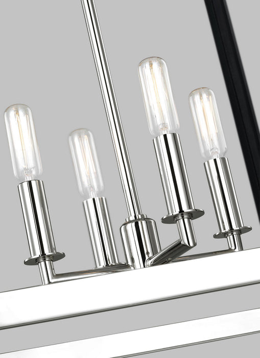 Generation Lighting - LC1144PN - Four Light Lantern - Hadley - Polished Nickel