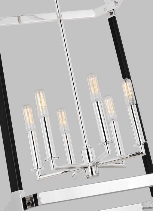 Generation Lighting - LC1156PN - Six Light Lantern - Hadley - Polished Nickel