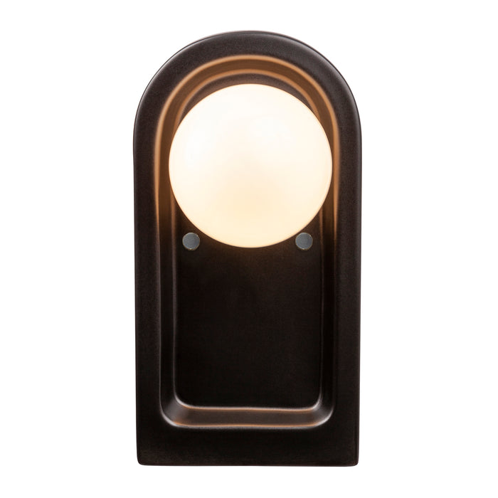Justice Designs - CER-3010-CRB - One Light Wall Sconce - Ambiance Collection - Carbon - Matte Black