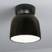 Justice Designs - CER-6190-CRB - One Light Flush-Mount - Radiance Collection - Carbon - Matte Black