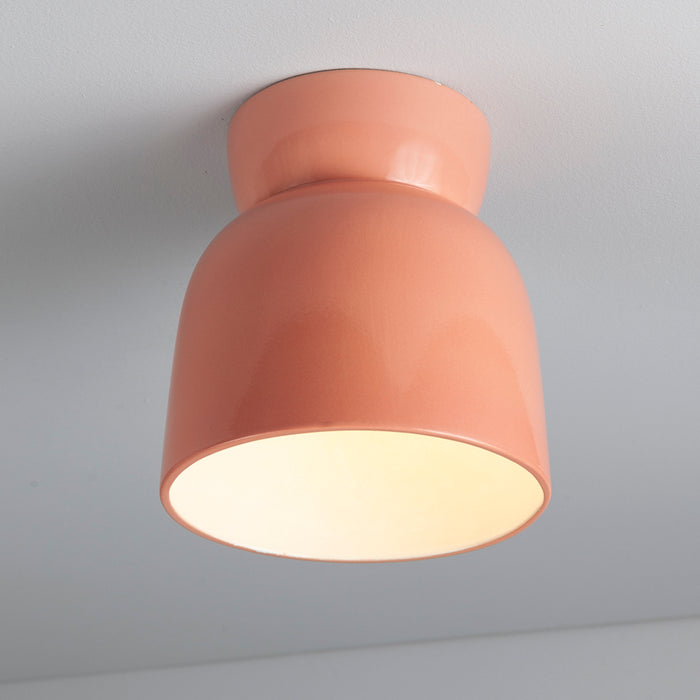 Justice Designs - CER-6190W-BSH - One Light Flush-Mount - Radiance Collection - Gloss Blush