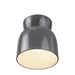 Justice Designs - CER-6190W-GRY - One Light Flush-Mount - Radiance Collection - Gloss Grey