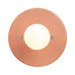 Justice Designs - CER-6275-BSH - One Light Flush-Mount - Radiance Collection - Gloss Blush