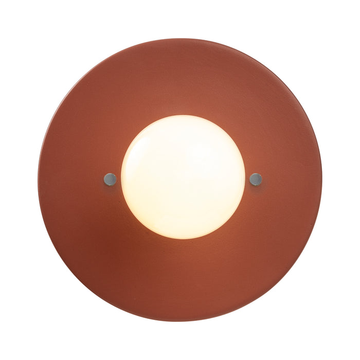 Justice Designs - CER-6275-CLAY - One Light Flush-Mount - Radiance Collection - Canyon Clay