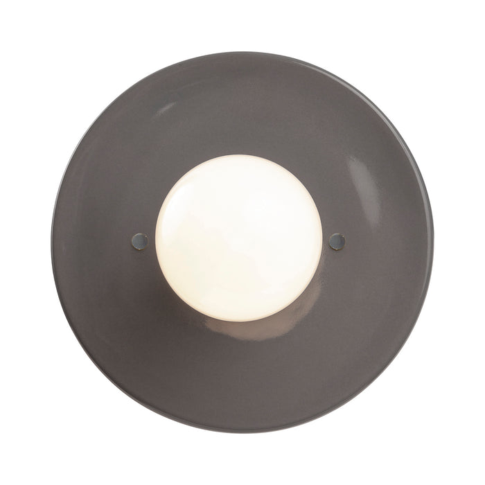 Justice Designs - CER-6275-GRY - One Light Flush-Mount - Radiance Collection - Gloss Grey