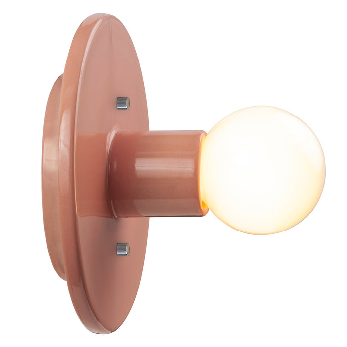 Justice Designs - CER-6280-BSH - One Light Wall Sconce - Ambiance Collection - Gloss Blush