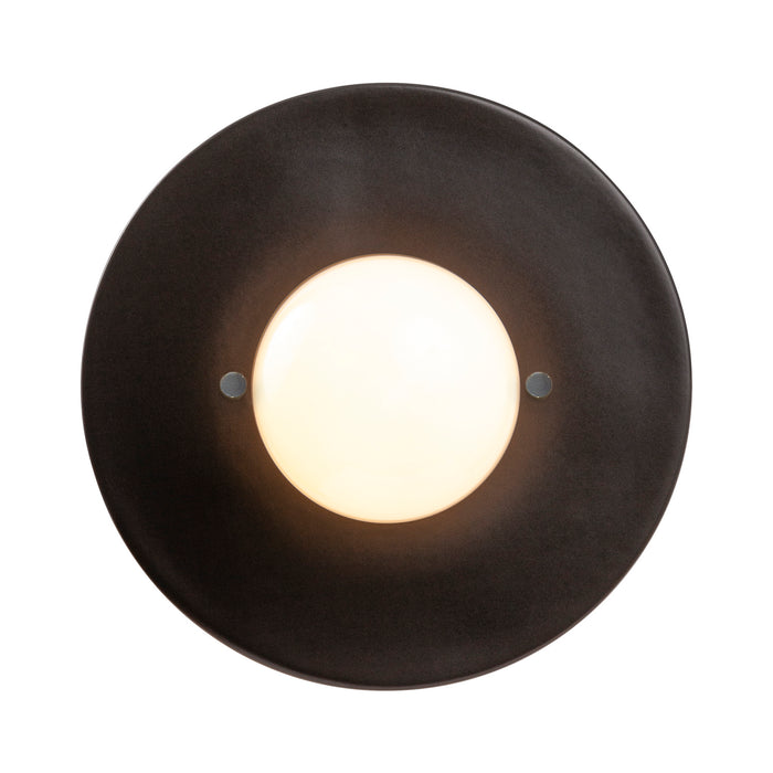 Justice Designs - CER-6285-CRB - One Light Flush-Mount - Radiance Collection - Carbon - Matte Black