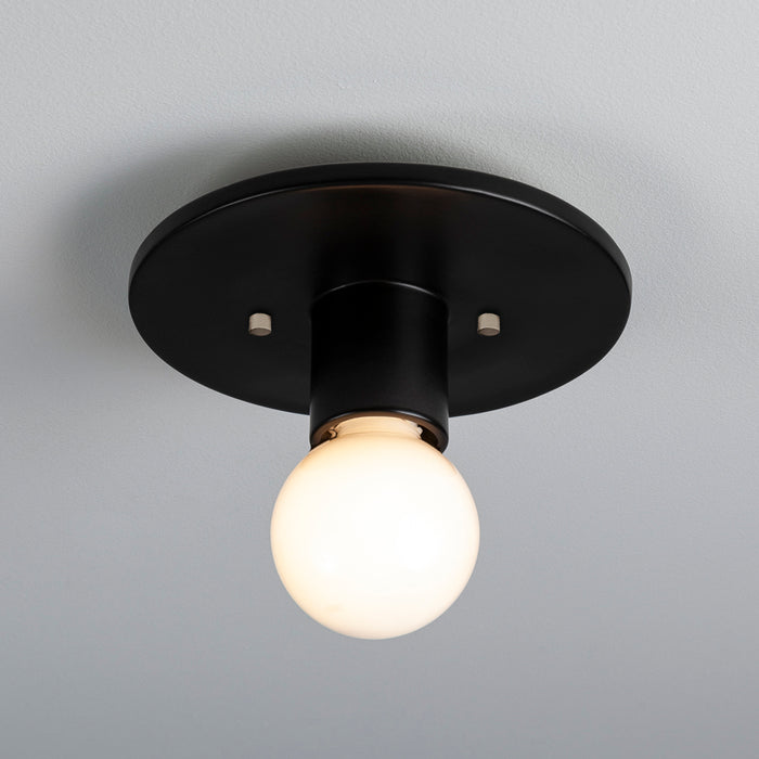 Justice Designs - CER-6285-CRB - One Light Flush-Mount - Radiance Collection - Carbon - Matte Black