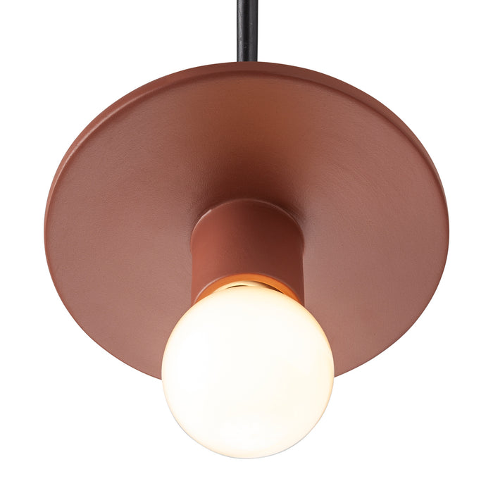 Justice Designs - CER-6320-CLAY-DBRZ-BKCD - One Light Pendant - Radiance Collection - Canyon Clay