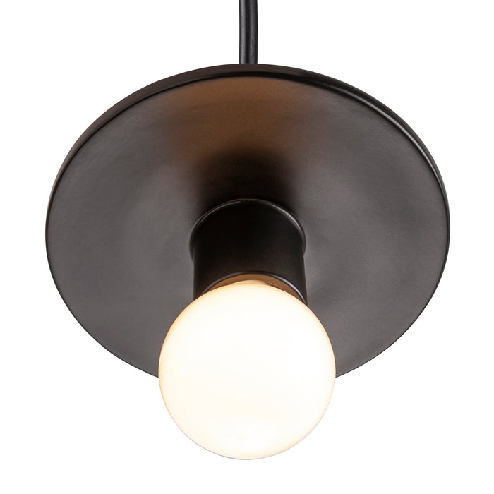 Justice Designs - CER-6320-CRB-CROM-BKCD - One Light Pendant - Radiance Collection - Carbon - Matte Black