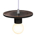 Justice Designs - CER-6320-CRB-CROM-WTCD - One Light Pendant - Radiance Collection - Carbon - Matte Black