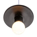 Justice Designs - CER-6320-CRB-CROM-WTCD - One Light Pendant - Radiance Collection - Carbon - Matte Black