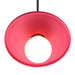 Justice Designs - CER-6325-CRSE-MBLK-BKCD - One Light Pendant - Radiance Collection - Cerise