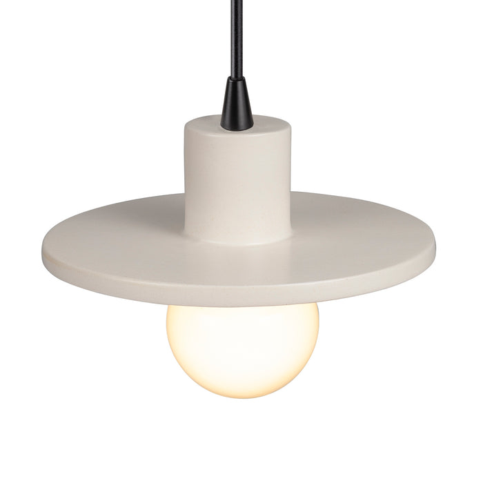 Justice Designs - CER-6325-MAT-MBLK-BKCD - One Light Pendant - Radiance Collection - Matte White