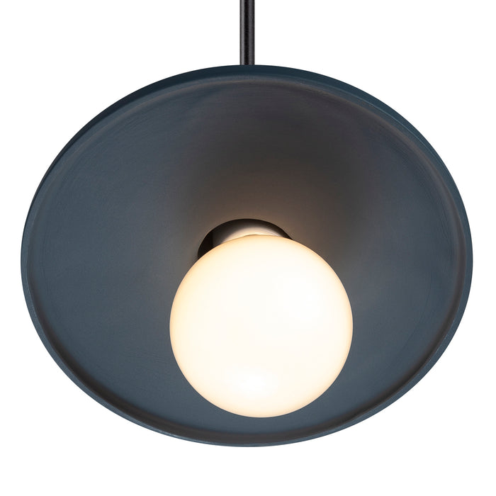 Justice Designs - CER-6325-MID-MBLK-BKCD - One Light Pendant - Radiance Collection - Midnight Sky