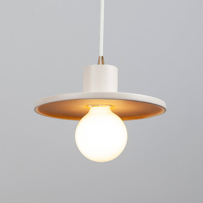 Justice Designs - CER-6325-MTGD-ABRS-WTCD - One Light Pendant - Radiance Collection - Matte White with Champagne Gold internal finish