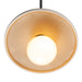 Justice Designs - CER-6325-MTGD-MBLK-BKCD - One Light Pendant - Radiance Collection - Matte White with Champagne Gold internal finish